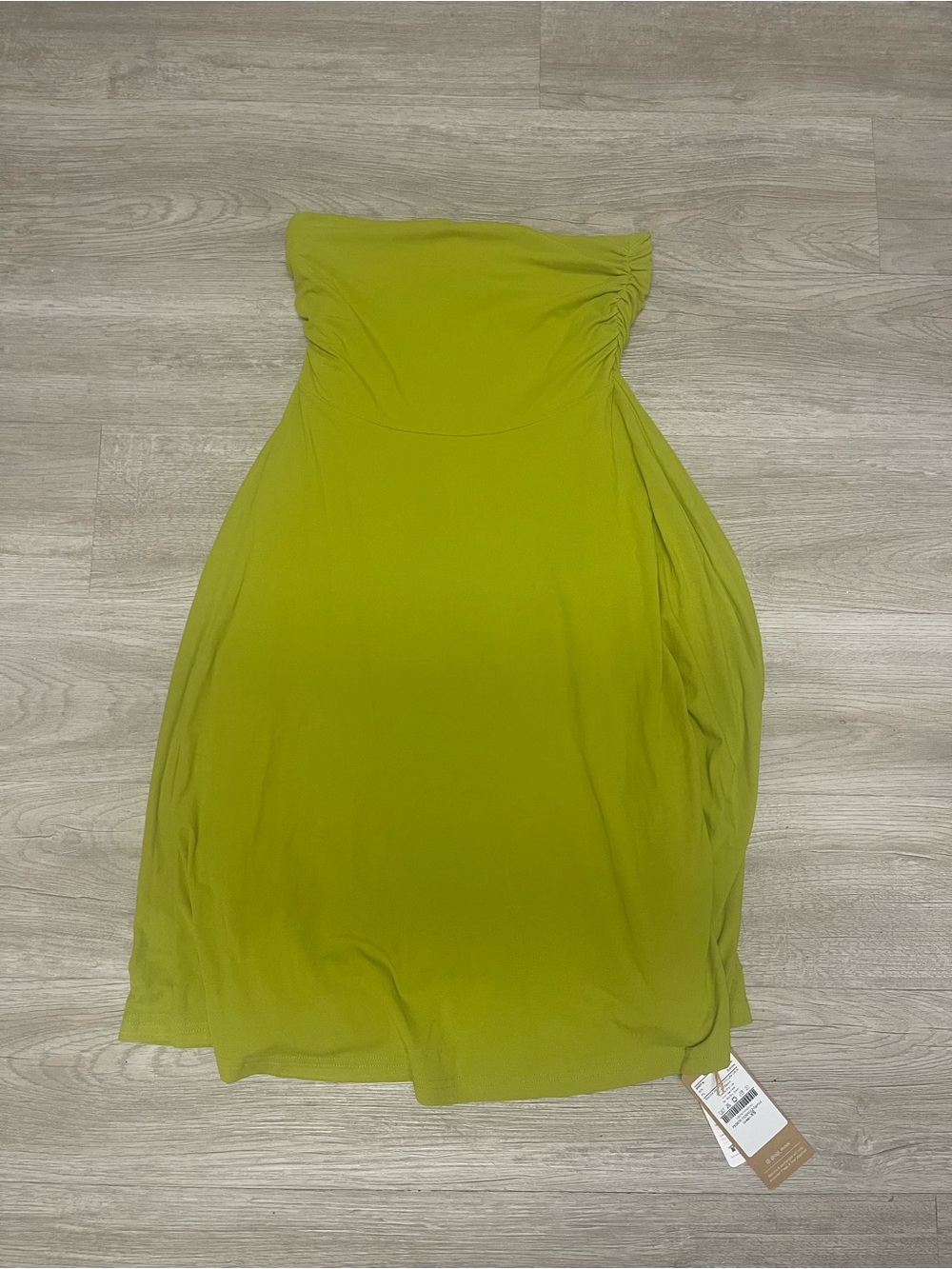 Ogl flowy side ruched a line midi skirt in sprout green - Picture 2 of 3